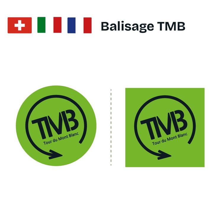 Waymarking on the Tour du Mont-Blanc